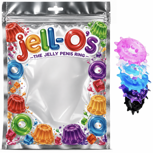 JELL-O COCK RING - SPIKE BLACK