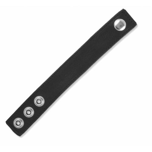 LEATHER ADJUSTABLE COCK RING - BLACK