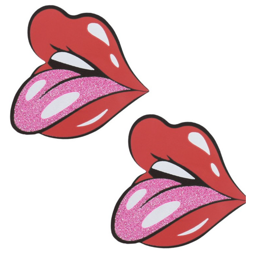 FLUORESCENT LIPS NIPPLE COVERS