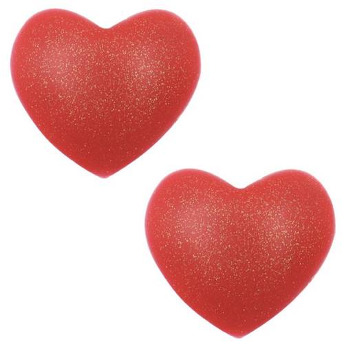 NIPPLE PASTIE SILICONE HEARTS RED