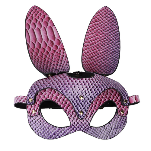SNAKE SKIN BUNNY MASK - PINK